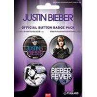 Justin Bieber - Set Of 4 Badge Collection