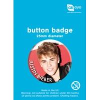 Justin Bieber Smile Button Badge