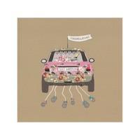 just married mini class wedding day card