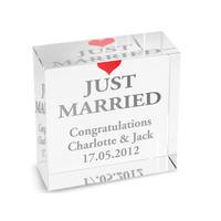 Just Married Medium Crystal Block