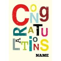 Jumbled Letters | Personalised Congratulations Card