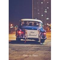 Just Married car | Wedding Card