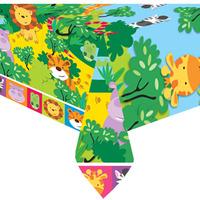 jungle friends plastic party table cover