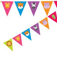 Jungle Friends Party Flag Bunting