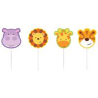 Jungle Friends Party Pick Candles