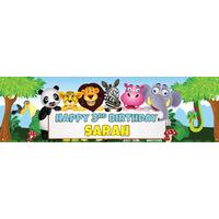 Jungle Personalised Party Banner