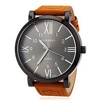 JUBAOLI Men\'s Watch Military Roman Numeral Big Black Dial Casual Watch Cool Watch Unique Watch Fashion Watch