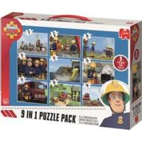 Jumbo Fireman Sam 9in1 Puzzle Pack