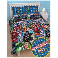 Justice League Invincible Double Duvet Cover and Pillowcase Set
