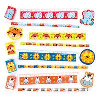jungle chums 4 piece stationery sets pack of 6 sets