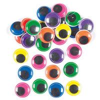 Jumbo Coloured Self-Adhesive Wiggle-Eyes (Pack of 60)