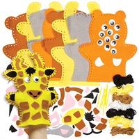 jungle animal hand puppet sewing kits bulk pack pack of 32