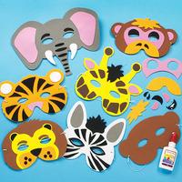 Jungle Animal Foam Mask Kits (Pack of 18)