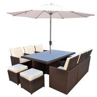 Jumeirah 195cm Cube 10 Seater Dining Set