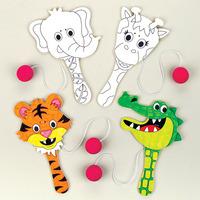 Jungle Animal Colour-in Biff Bats (Pack of 4)