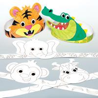 Jungle Animal Colour-in Crowns (Pack of 6)