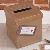 Just My Type Kraft Wedding Wishes Post Box