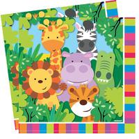 jungle friends lunch party napkins