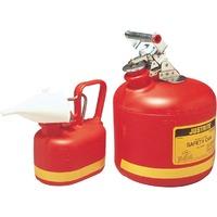 Justrite 1.9ltr Non metallic HDPE Safety Can, Stainless Steel fittings