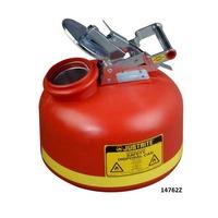 Justrite 19.0ltr HDPE Liquid Disposal Cans - Stainless Steel fittings