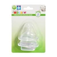 junior macare natural silicone teats fast flow 2pk 6m