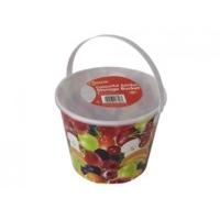 jumbo fruit design storage bucket with lid handle