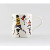 Julia Hook Design Football Sport Hobby Fine China Mug In Gift Box