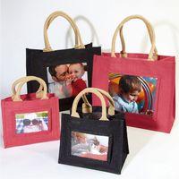 Jute Photo Bag Black Large