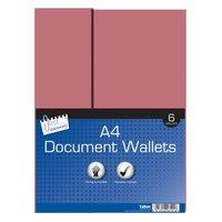 Just Stationery Card Document Wallet - Assorted Colours (pack Of 6)