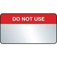 JUMBO ALUMINIUM FOIL LABEL DO NOT USE ALUMINIUM FOIL - 75 x 40MM - ROLL OF 1000