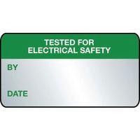 JUMBO ALUMINIUM FOIL LABEL TESTED FOR ELECTRICAL SAFETY ALUMINIUM FOIL - 75 x 40MM - ROLL OF 1000