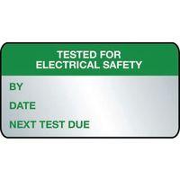 JUMBO ALUMINIUM FOIL LABEL TESTED FOR ELECTRICAL SAFETY ALUMINIUM FOIL - 75 x 40MM - ROLL OF 250