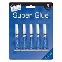 Just Stationery 3g Tube Super Glue (pack Of 5)