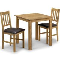 julian bowen white oak coxmoor 3 piece dining set