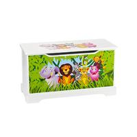 Jungle Animals Wooden Toy Box