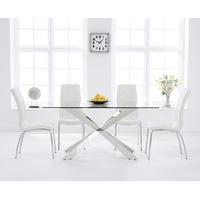 Juniper 160cm Glass Dining Table with Calgary Chairs