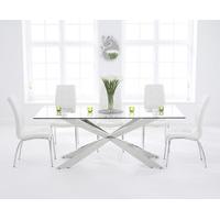 Juniper 200cm Glass Dining Table with Calgary Chairs