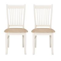 Julian Dining Chair In Distressed Effect Wooden Seat in A Pair