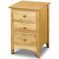 julian bowen kendal pine bedside cabinet 3 drawers