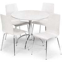 Julian Bowen Mandy White Dining Set - with 4 Chairs