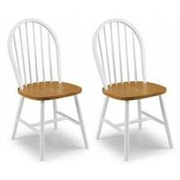 julian bowen oslo oak dining chair pair