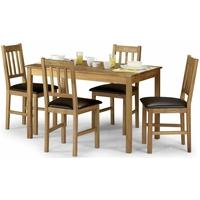 Julian Bowen Coxmoor Oak Rectangular Dining Set with 4 Chair