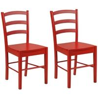 julian bowen breton red dining chair pair