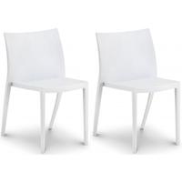 Julian Bowen Fresco White Indoor Outdoor Stacking Dining Chair - (Pair)