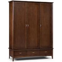 julian bowen minuet wenge wardrobe 3 door 3 drawers