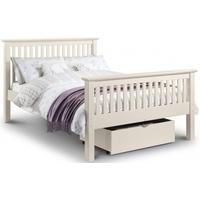 Julian Bowen Barcelona Stone White Bed - High Foot End