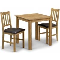 Julian Bowen Coxmoor Oak Square Dining Set with 2 Chair