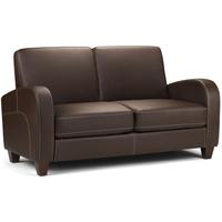 Julian Bowen Vivo Brown Faux Leather 2 Seater Sofa