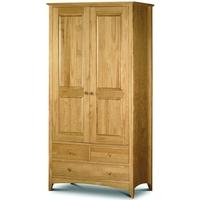 julian bowen kendal pine wardrobe combination 2 doors 2 drawers