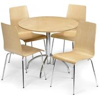 Julian Bowen Mandy Maple Dining Set - with 4 Chairs